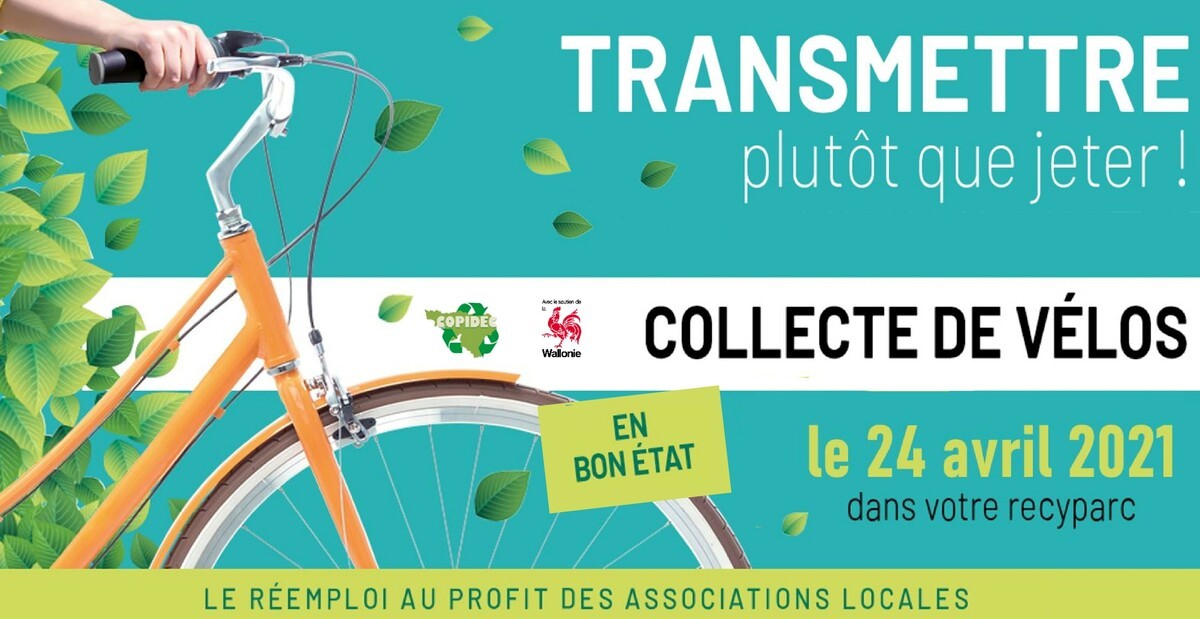 Collecte de vélos au recyparc ce samedi 24 avril